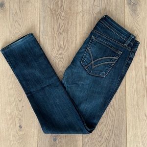 William Rast Mid Rise 5 Pocket Zip and Button Skinny Jeans